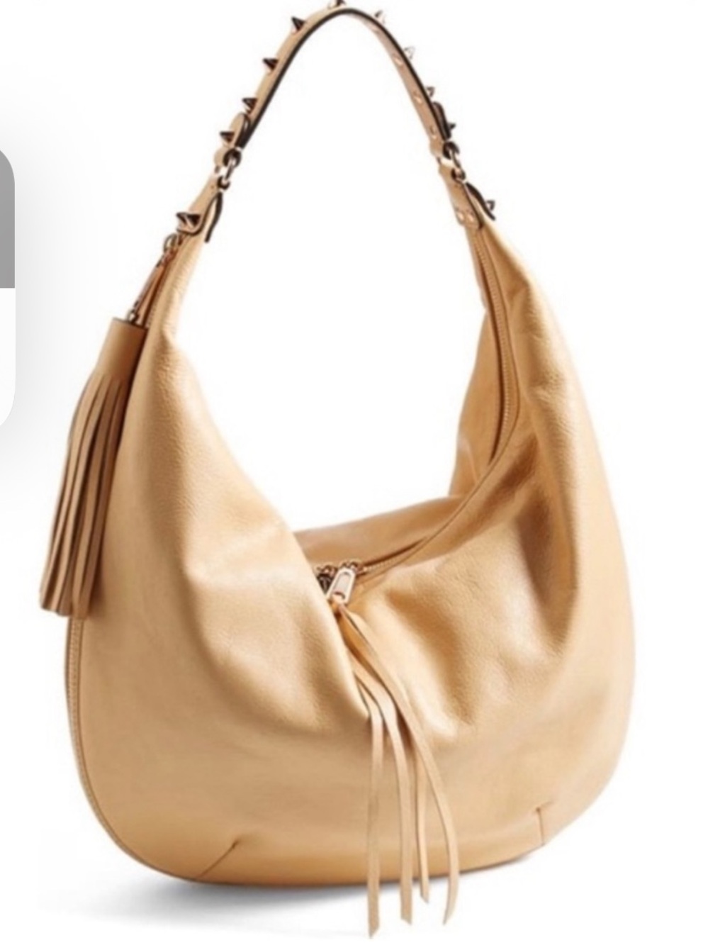 Rebecca Minkoff Tan Leather Bailey Tassel Hobo Bag